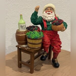 Santa's Vineyard Holiday Figurine